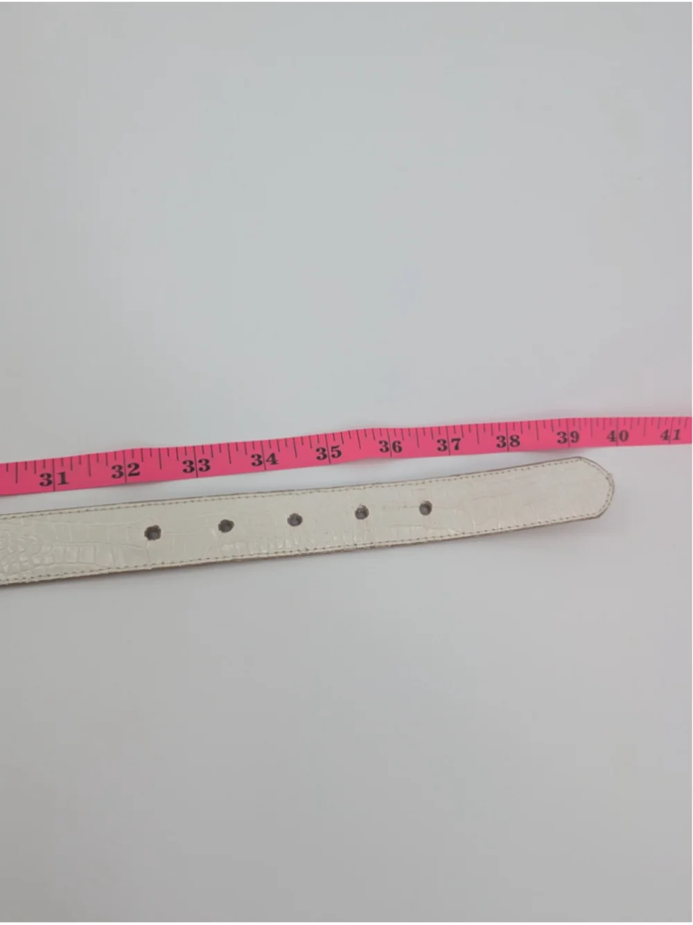 Brighton B40032 Reversible White Tan Croc Embossed Leather Belt XL 36